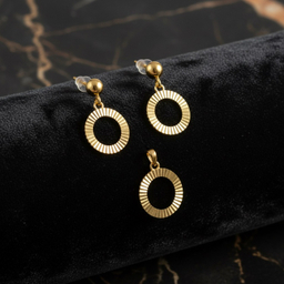 نیم ست طلا 18 عیار زنانه مدل بیضی