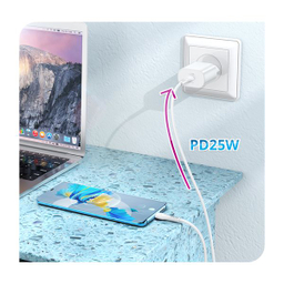 شارژر دیواری هوکو مدل N22 PD 25W به همراه کابل تبدیل USB-C