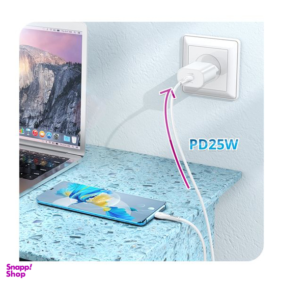 شارژر دیواری هوکو مدل N22 PD 25W به همراه کابل تبدیل USB-C