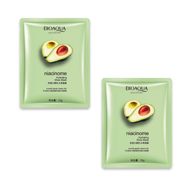 ماسک ورقه ای صورت بایوآکوا مدل آووکادو مجموعه 2 عددی