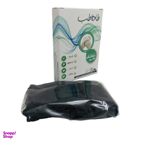 دستکش طاها طب مدل نخی مچ دار کد 5291-3 بسته 6 عددی