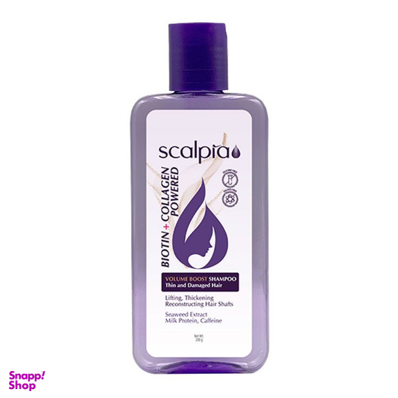 شامپو مو اسکالپیا مدل کلاژن حجم 200 میلی لیتر