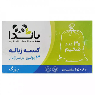 کیسه زباله پاندا مدل 80×65 رول 30 عددی