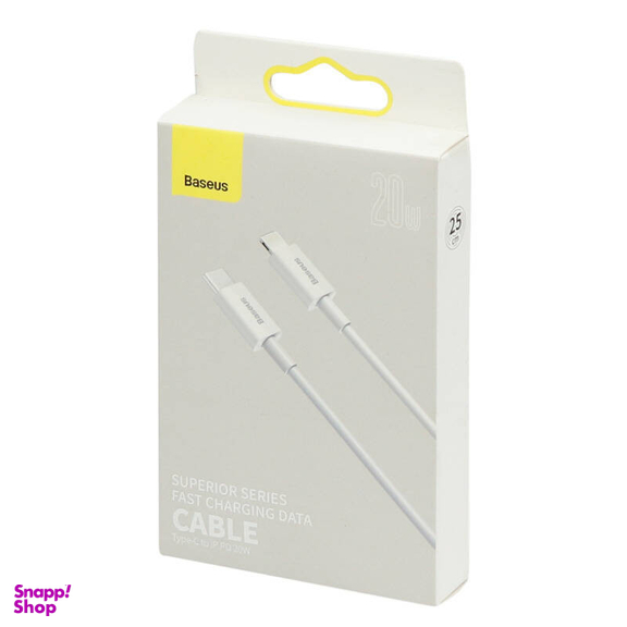کابل تبدیل USB-C به لایتنینگ باسئوس مدل CATLYS-02 طول 25 سانتی‌ متر