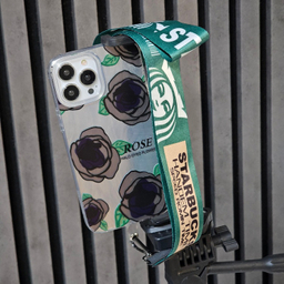 کاور گوشی موبایل کریتیو مدل گل رز مناسب برای اپل iPhone 13 Pro Max به همراه بند آویز