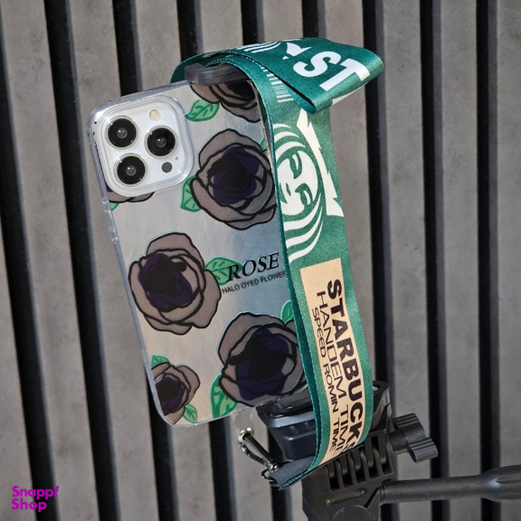 کاور گوشی موبایل کریتیو مدل گل رز مناسب برای اپل iPhone 13 Pro Max به همراه بند آویز