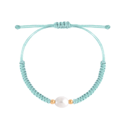 دستبند طلا 18 عیار زنانه درگونه مدل مروارید و گوی