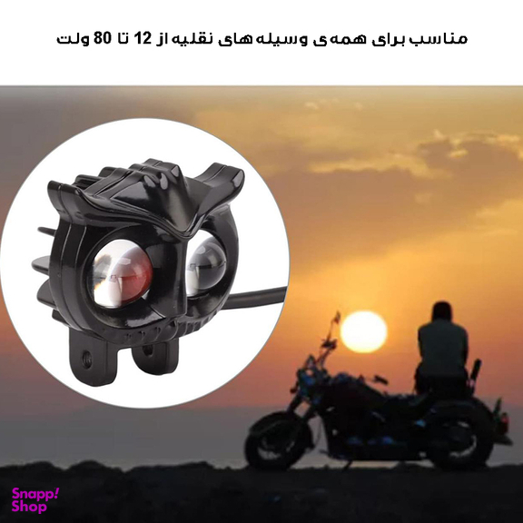 پرژکتور دو کنتاکت خودرو طرح جغد بسته دو عددی