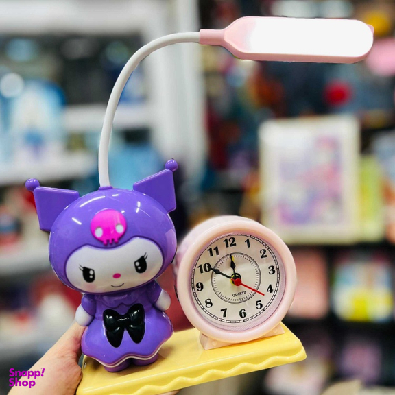 چراغ مطالعه و ساعت رومیزی مدل کرومی کد 03