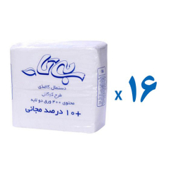 دستمال کاغذی 400 برگ بیتا طرح کوکتل بسته 16 عددی