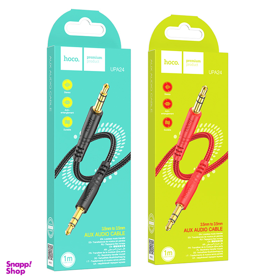 کابل صوتی AUX Jack 3.5mm هوکو مدل UPA24 طول 1 متر
