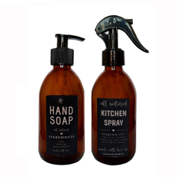 مخزن مایع دستشویی مدل HAND SOAP به همراه ظرف اسپری