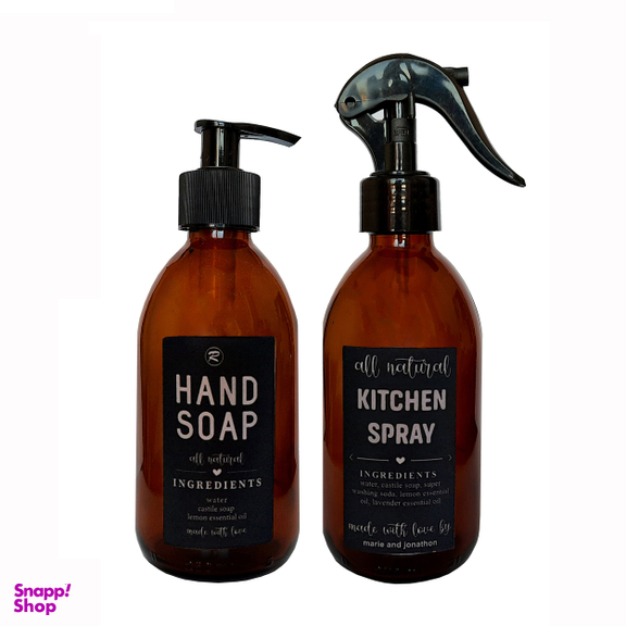 مخزن مایع دستشویی مدل HAND SOAP به همراه ظرف اسپری