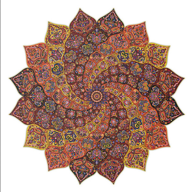 رومیزی ترمه حسینی مدل آبادیس