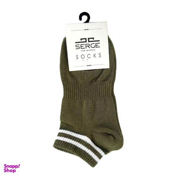 جوراب زنانه سرژه مدل 255160 رنگ یشمی