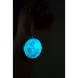 گردنبند زنانه مدل ماه شب تاب رزینی