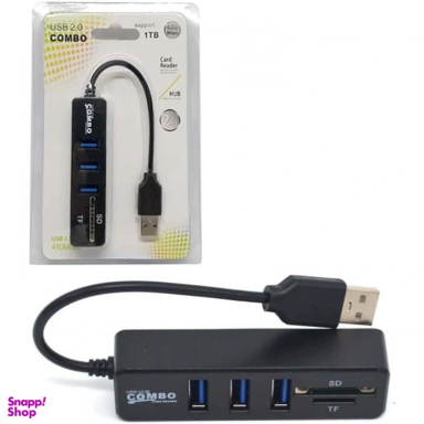 USB هاب و کارت خوان کمبو مدل XP-834