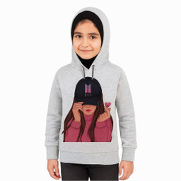 هودی دخترانه مدل دختر کلاهدار A234
