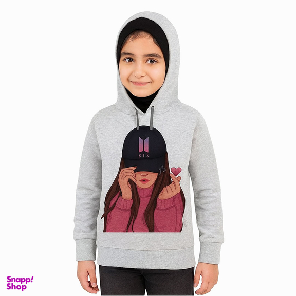 هودی دخترانه مدل دختر کلاهدار A234