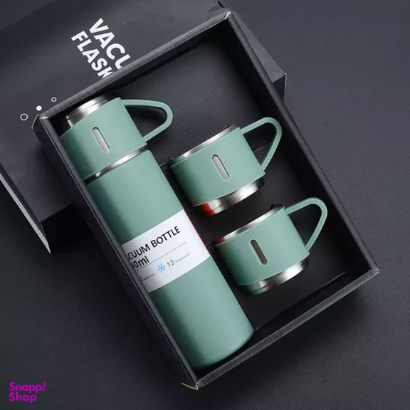 فلاسک مدل کادویی Vacuum Flask Set گنجایش 0.5 لیتر به همراه لیوان
