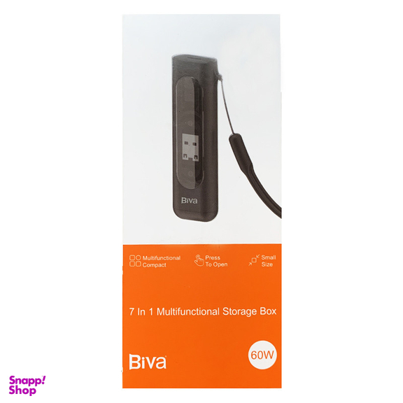 کابل تبدیل USB-C/USB به لایتنینگ/USB-C/MicroUSB بیوا مدل C-17 طول 0.28 متر