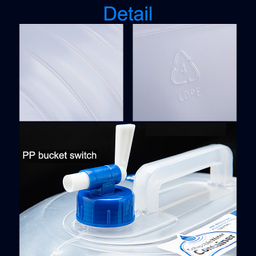 دبه آب تاشو نیچرهایک مدل PE Folding Bucket کد S002-T ظرفیت 10 لیتر