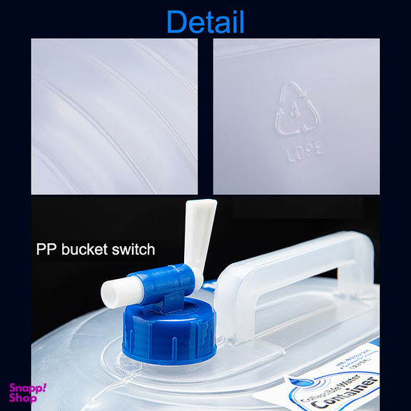 دبه آب تاشو نیچرهایک مدل PE Folding Bucket کد S002-T ظرفیت 10 لیتر