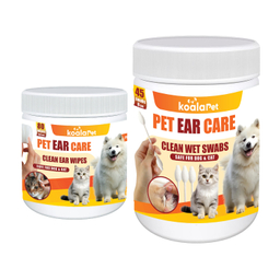 دستمال مرطوب و سواب مرطوب تمیزکننده گوش سگ و گربه کوالاپت مدل Ear02 بسته ۲ عددی