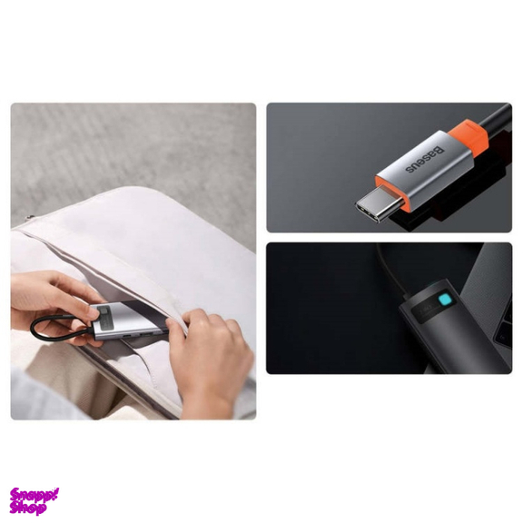 هاب 7 پورت Type-C بیسوس مدل Metal Gleam Series BS-OH146