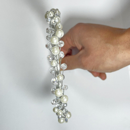 تل مو زنانه مدل کریستالی مرواریدی VENUS-KMB