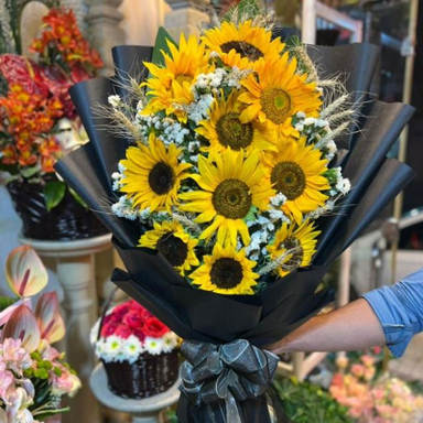 دسته گل طبیعی آفتابگردان