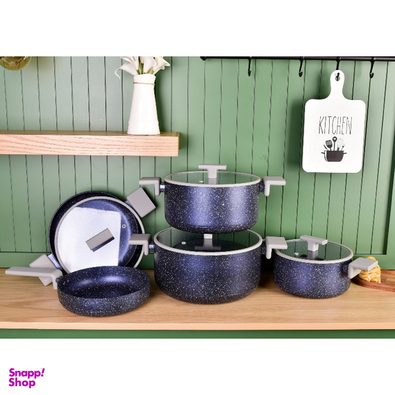 سرویس قابلمه و تابه گرانیتی 9 پارچه پرارین مدل ESTIMA کد 4325