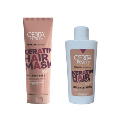 شامپو کراتین و ماسک مو کراتین سریتا مدل Professional Keratin حجم 200 میلی لیتر