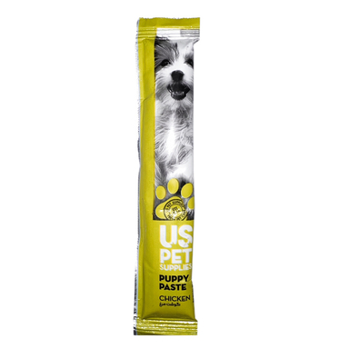 بستنی یو اس پت توله سگ مدل Puppy Paste طعم گوشت مرغ 20 گرمی