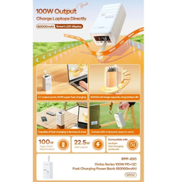 پاوربانک ریمکس مدل RPP-650 ظرفیت 60000 میلی آمپر ساعت