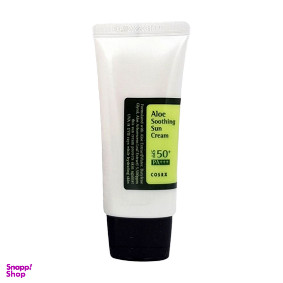 ضد آفتاب آبرسان و تسکین دهنده کوزارکس مدل Spf 50 حاوی عصاره آلوئه ورا حجم 50 میلی لیتر