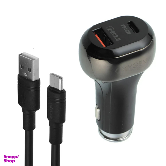 شارژر فندکی اکسیژن مدل AC-05 به همراه کابل USB Type-C