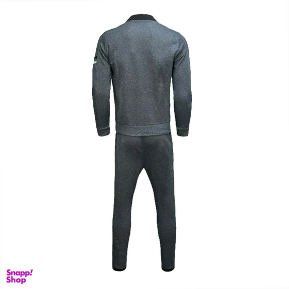 ست گرمکن و شلوار ورزشی مردانه تکنیک پلاس07 مدل GK-130-ZO رنگ ذغالی