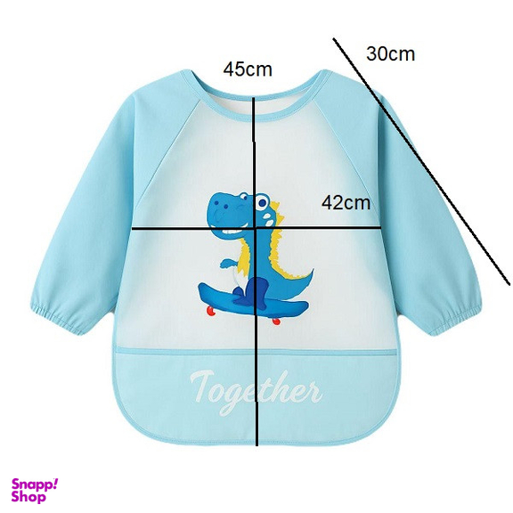 پیش بند نوزادی مدل آستین دار کاسه دار 0092