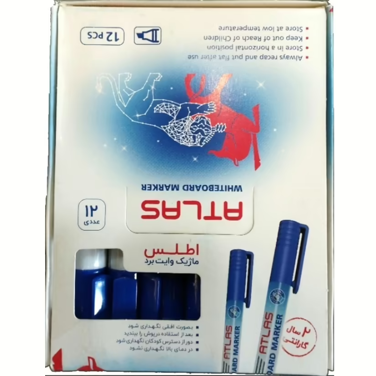ماژیک وایت برد اطلس مدل َA-01 بسته 12 عددی