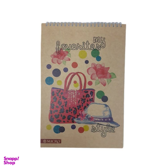 دفتر طراحی 60 برگ میکرو طرح کیف کد F6