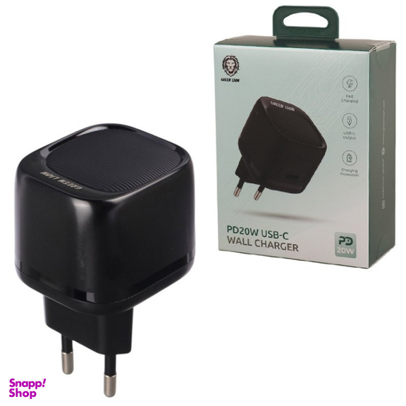 شارژر دیواری فست شارژ گرین لاین مدل GNPD20EUWCBK 3A PD 20W