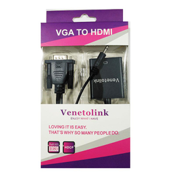 تبدیل VGA به HDMI ونتولینک مدل ven-547 همراه کابل صدا