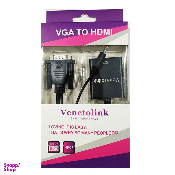 تبدیل VGA به HDMI ونتولینک مدل ven-547 همراه کابل صدا