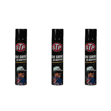 اسپری تمیز کننده لاستیک خودرو گازی اس تی پی مدل شاین کد 420867909 حجم 650 میلی لیتر بسته 3 عددی