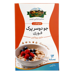 جو دو سر پرک صبحانه فوری تژین وزن 30 گرم بسته 12 عددی