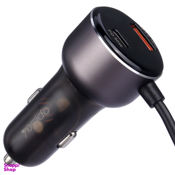 شارژر فندکی سوپر فست شارژ یسیدو مدل Y58 60W PD+QC3