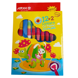 مداد شمعی 12 رنگ آریا مدل Aa