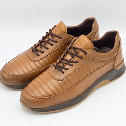 کفش راحتی مردانه شمس کد 08754 رنگ قهوه‌ای