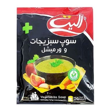 سوپ سبزیجات و ورمیشل الیت وزن ۷۵ گرم